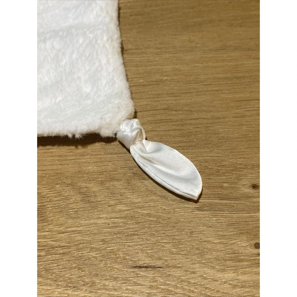Pottery Barn Kids Lamb White‎ Knotted Lovey Security Satin Blanky - 11x11
